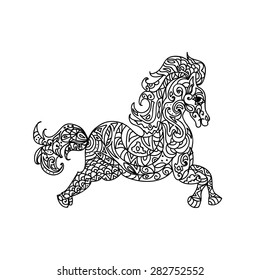 Horse zentangle