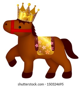Horse zodiac New Year's card