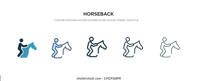 horseback icon in different style vector illustration. two color and black horseback vector icons designed in filled, outline, line and stroke style can be used for web, mobile, ui