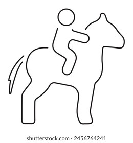 horseback icon isolated on white background, vector illustration.