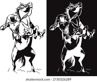 Horseback Rearing Up Action Graphic	