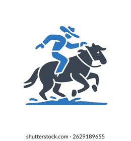 Ícone De Cavalo-De-Volta Isolado No Plano De Fundo Branco