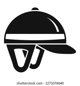 Horseback riding helmet icon. Simple illustration of horseback riding helmet vector icon for web design isolated on white background
