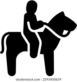 Horseback Riding Icon Element For Design