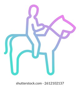 Horseback Riding Icon Element For Design