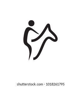 Horseback Riding icon. Elements of sportsman icon. Premium quality graphic design icon. Signs and symbols collection icon for websites, web design, mobile app on white background