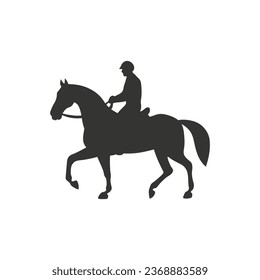 Horseback riding Icon on White Background - Simple Vector Illustration