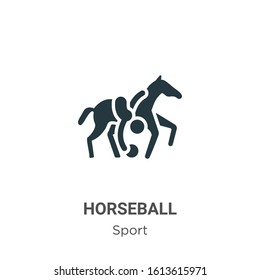 Horseball glyph icon vector on white background. Flat vector horseball icon symbol sign from modern sport collection for mobile concept and web apps design.