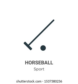 Horseball vector icon on white background. Flat vector horseball icon symbol sign from modern sport collection for mobile concept and web apps design.