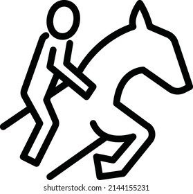 diseño de vectores de icono de crianza de caballos