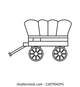 horse-drawn carriage icon outline