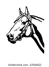 Horsehead 2 - Retro Clipart Illustration