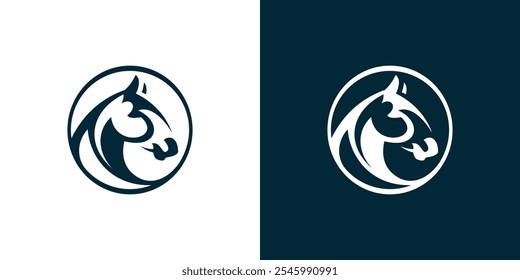 Horsehead logo inside a circle