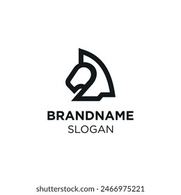 Logotipo, Vector e ilustración de la cabeza de caballo