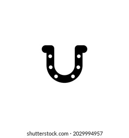 horsehoe vector icon on white background