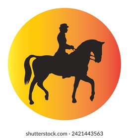 Horseman icon vector illustration symbol design