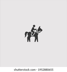 horseman icon vector isolated on white background