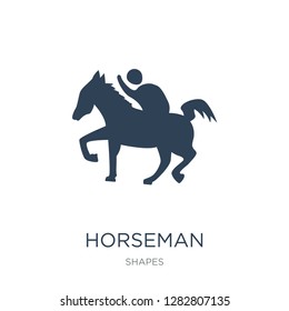 horseman icon vector on white background, horseman trendy filled icons from Shapes collection, horseman vector illustration