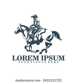 Horseman silhouette vector illustration design isolated