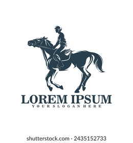 Horseman silhouette vector illustration design isolated