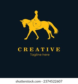 horseman vector logo, elegant design