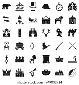 Horsemanship icons set. Simple style of 36 horsemanship vector icons for web isolated on white background