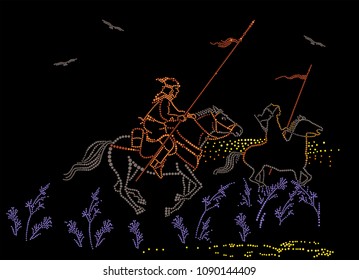 Horsemen with spears