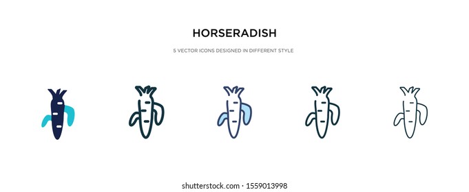 horseradish icon in different style vector illustration. two colored and black horseradish vector icons designed in filled, outline, line and stroke style can be used for web, mobile, ui