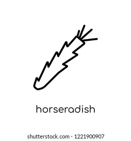 horseradish icon. Trendy modern flat linear vector horseradish icon on white background from thin line Fruit and vegetables collection, outline vector illustration