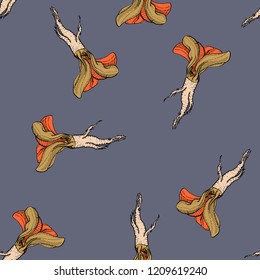 Horseradish vector retro coloured pattern for web, textile, branding, t-shirts, cards, craft