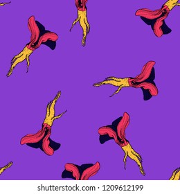 Horseradish vector vibrant coloured pattern for web, textile, branding, t-shirts, cards, craft