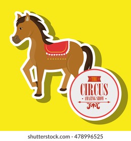 horses circus fun icon