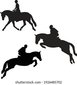 eventing horse silhouette
