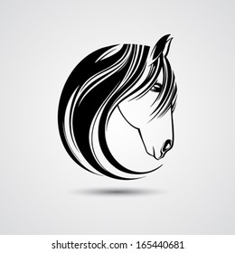 The horse's head. Vector