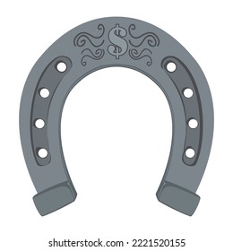 horses horseshoe lucky symbol vector