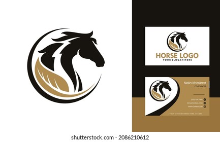 Horses Logo Design Vector illustration