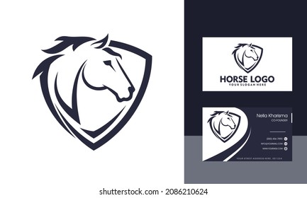 Horses Logo Design Vector illustration