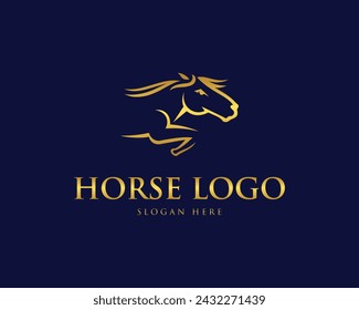 Horses Logo Icon Design Concept Vector illustration.