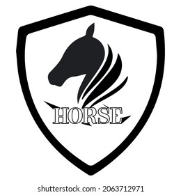 Horses logo icon vector. Easter Bunny.Can be used for or babies t-shirt design.Fashion print graphic.Cartoon animal illustration