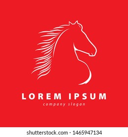 Horses Logo Vector illustration design.