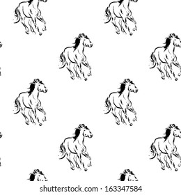 Horses pattern 