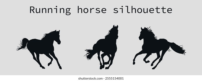 horses, race, mustang, horse, silhouette, wild, running, vector, animal, animals, illustration, collection, posing, pose, fast, farm, standing, jumping, champion, icon, black, silhouettes, mammal, des