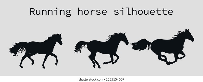 horses, race, mustang, horse, silhouette, wild, running, vector, animal, animals, illustration, collection, posing, pose, fast, farm, standing, jumping, champion, icon, black, silhouettes, mammal, des