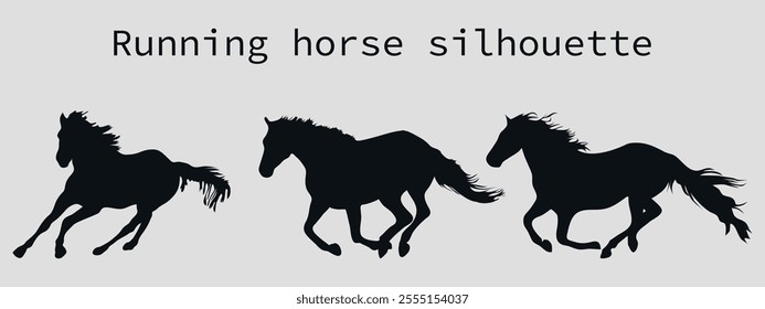 horses, race, mustang, horse, silhouette, wild, running, vector, animal, animals, illustration, collection, posing, pose, fast, farm, standing, jumping, champion, icon, black, silhouettes, mammal, des