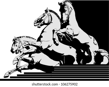 horses sculpture