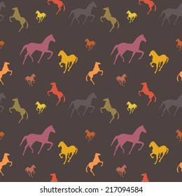 Horses seamless pattern