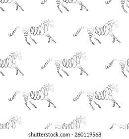 Horses seamless pattern Vector Illustration