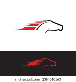 horses shape with signal shape logo design icon illustration