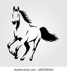 Horses Silhouette Equine Vector Illustration Equestrian Outline Horse Riding Racing Jumping Pony Unicorn