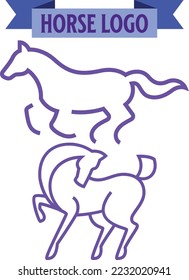 Ilustración vectorial del conjunto de siluetas de caballos, Colección de silueta de caballo